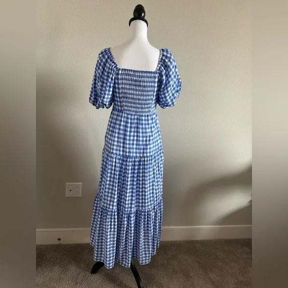 Hyacinth House Harper Maxi Dress Blue Gingham Tuckernuck - Picture 4 of 6